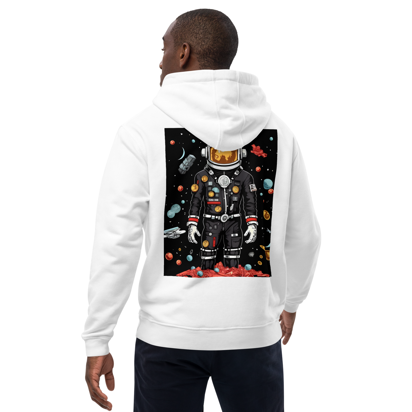 Where Is My Finders Fee - Spaceman Hoodie White